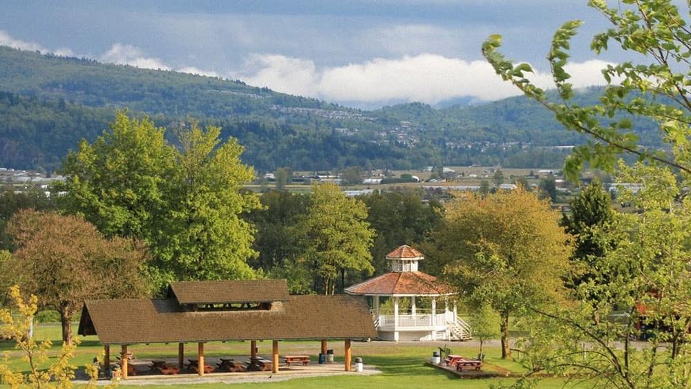 Fraser River Heritage Park View from the hill